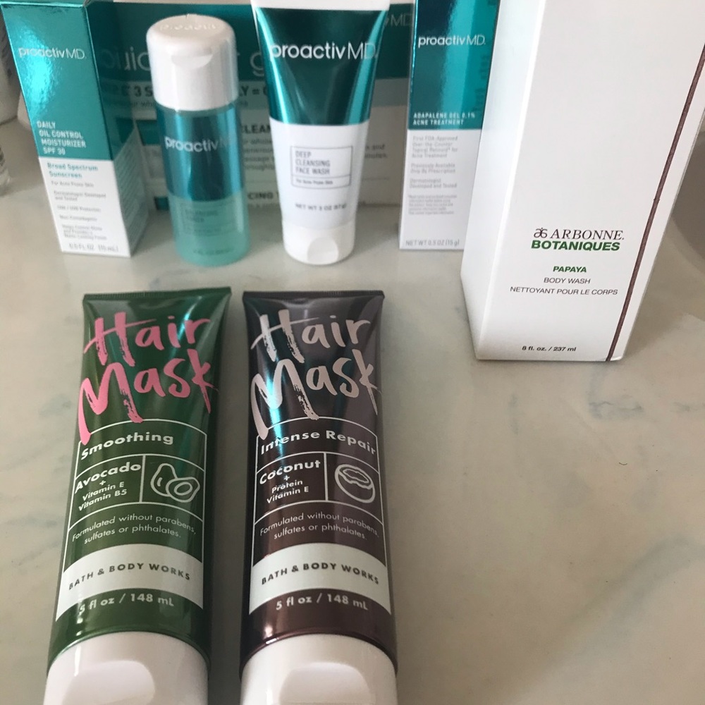 Bath n Body, proactive , Arbonne lotion